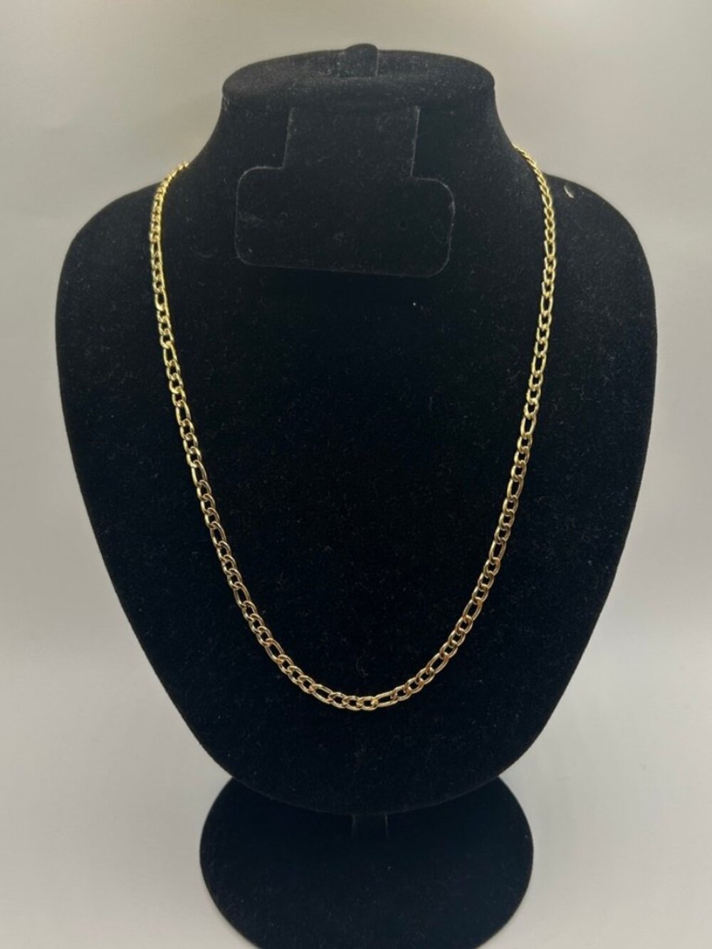 Mens Figaro Chain Real Gold 24 Inch Plated 3mm Classic Everyday Waterproof